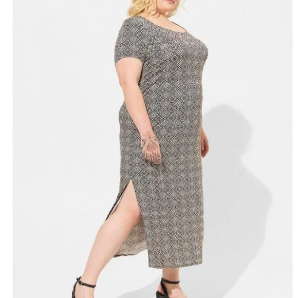torrid super soft knits dress Plus Size - Maxi Super Soft Slit Dress